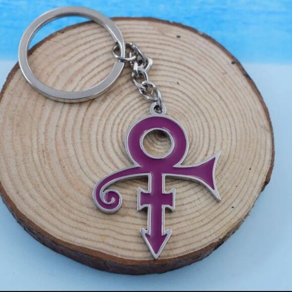 Other - Prince Symbol Love Purple Enamel Keychain Music Artist Collectible Memorabilia